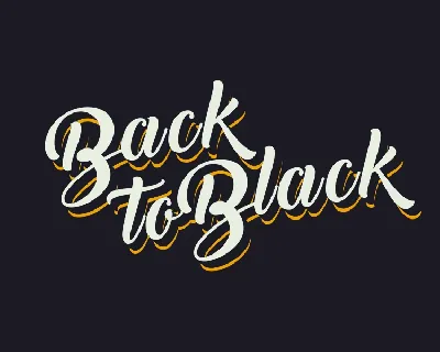 Back to Black Script font