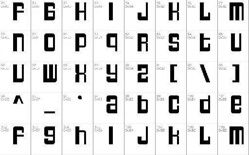 Breaked font