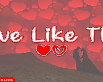 Love Like This font