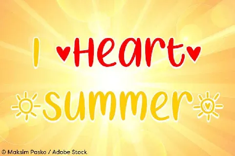 I Heart Summer Free Download font