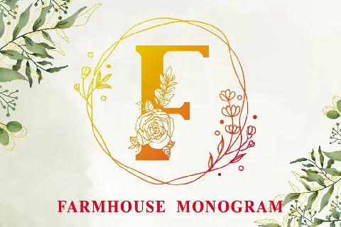 Farmhouse Monogram font