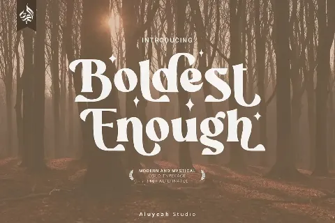 Boldest Enough font