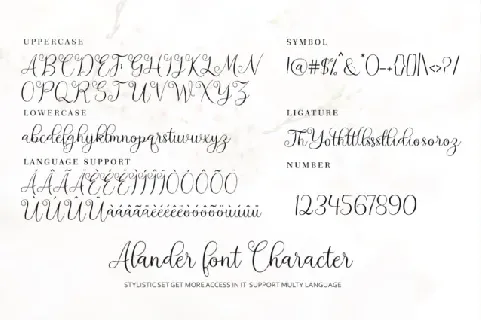 Alander Script font