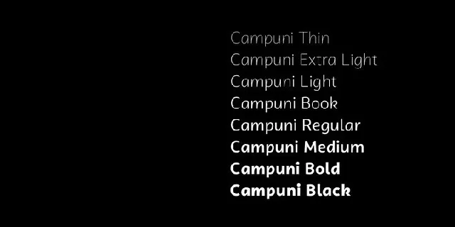 Campuni Family font