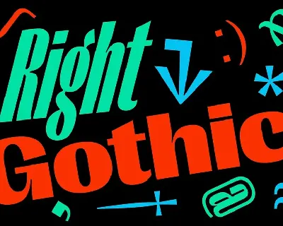 Right Gothic Family font