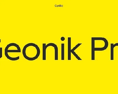 Geonik Pro font