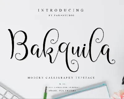 Bakquila Script font