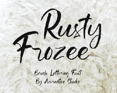 Rusty Frozee Script font