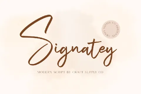 Signatey font