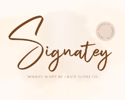 Signatey font