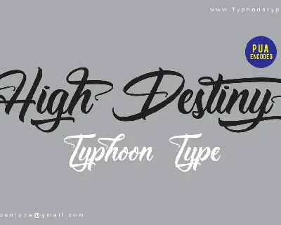 High Destiny Script font