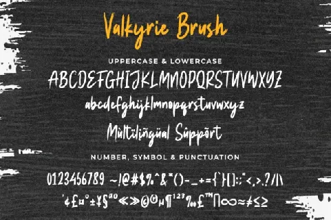 Valkyrie Brush font