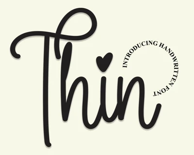 Thin Script font