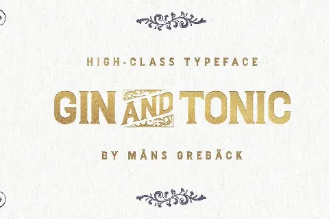 Gin And Tonic font