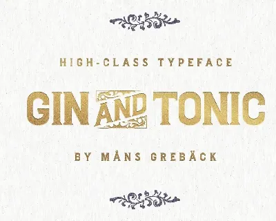 Gin And Tonic font