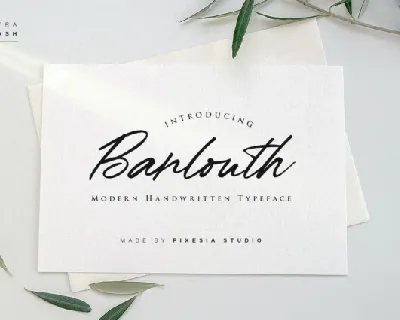 Barlouth font