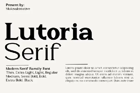 Lutoria Serif font