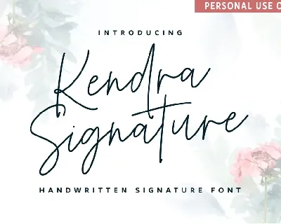 Kendra Signature font