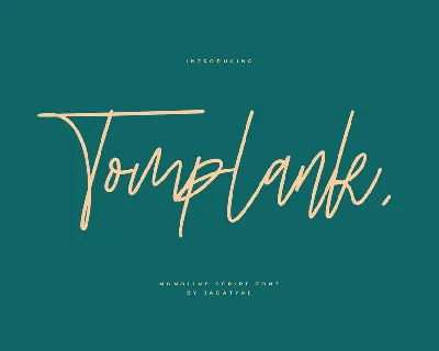 Tomplank font