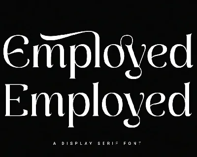 Employed font