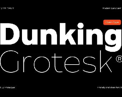 Dunking Groteks font