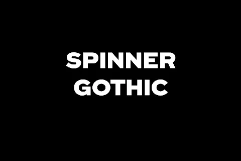 Spinner Gothic font