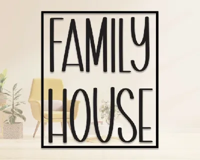 Family House Display font