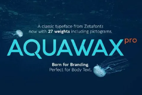 Aquawax Pro Family font