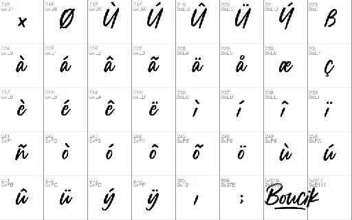 Boucik font