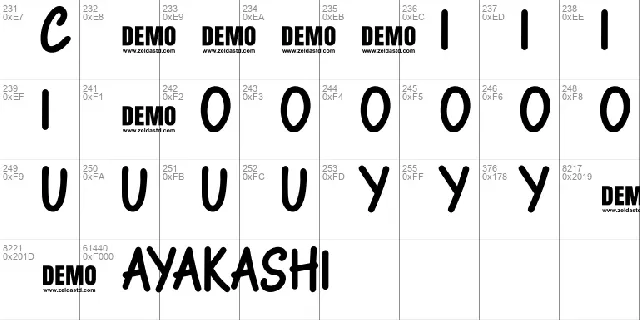 Ayakashi-PersonalUse font