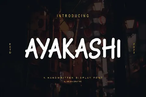 Ayakashi-PersonalUse font