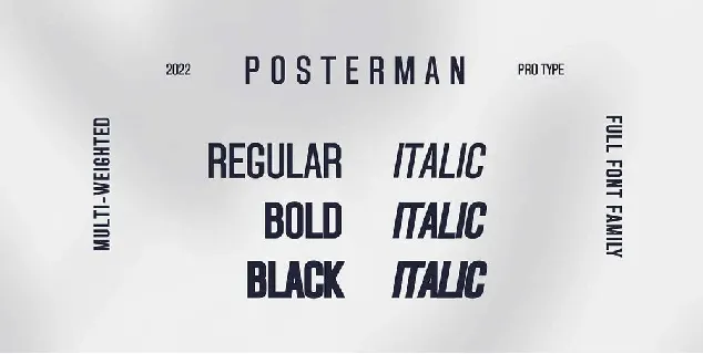 Posterman font
