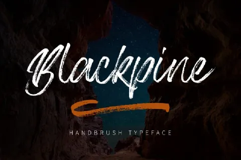 Blackpine Brush font