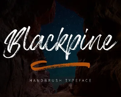 Blackpine Brush font