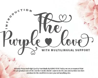 The Purple Love font