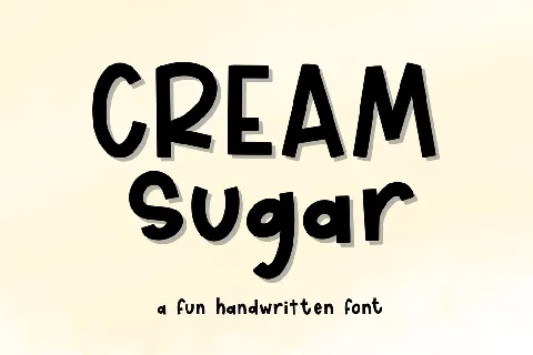 CREAM sugar font