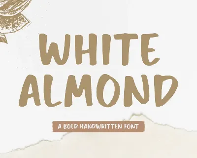 White Almond font