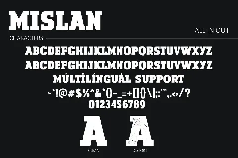 Mislan font