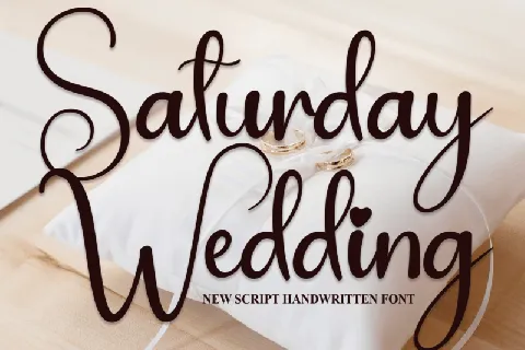 Saturday Wedding Script font