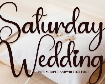 Saturday Wedding Script font