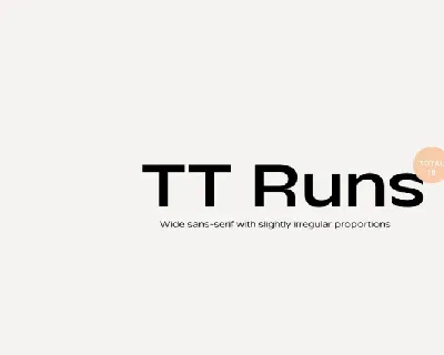 TT Runs Family font