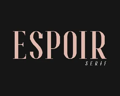 Espoir Serif Family font