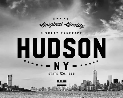 Hudson NY font