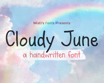 Cloudy June font