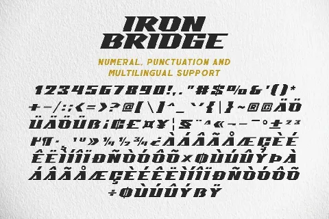 Iron Bridge font