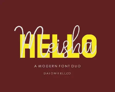 Hello Meisha font