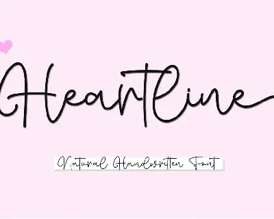 Heartline - Personal Use font