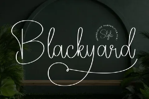 Blackyard font