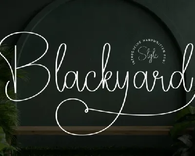 Blackyard font