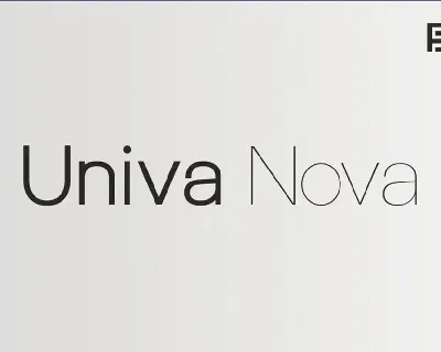 Univa Nova Family font